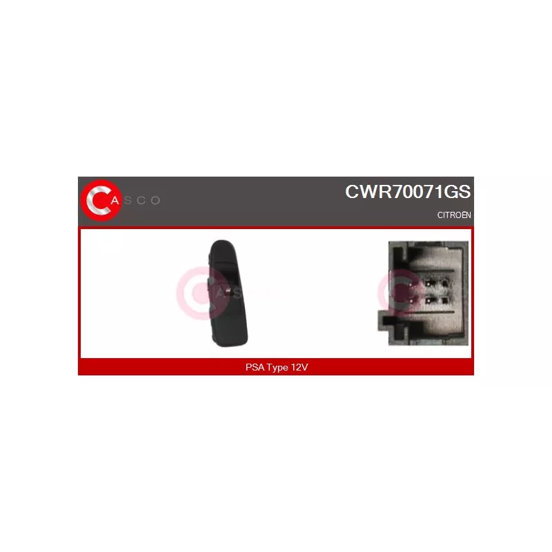 Interrupteur, lève-vitre CASCO CWR70071GS
