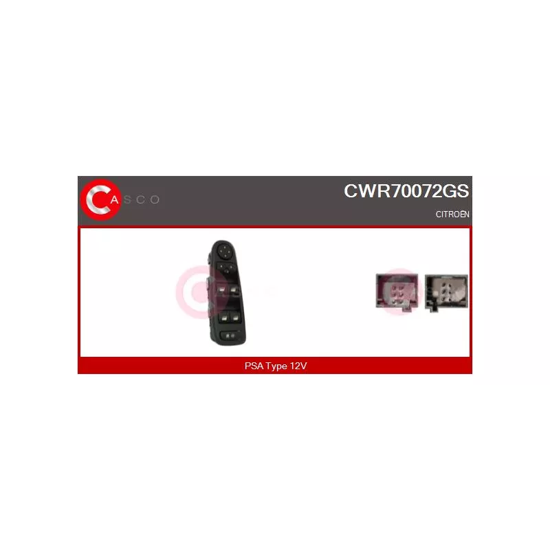 Interrupteur, lève-vitre CASCO CWR70072GS