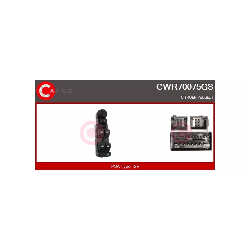 Interrupteur, lève-vitre CASCO CWR70075GS