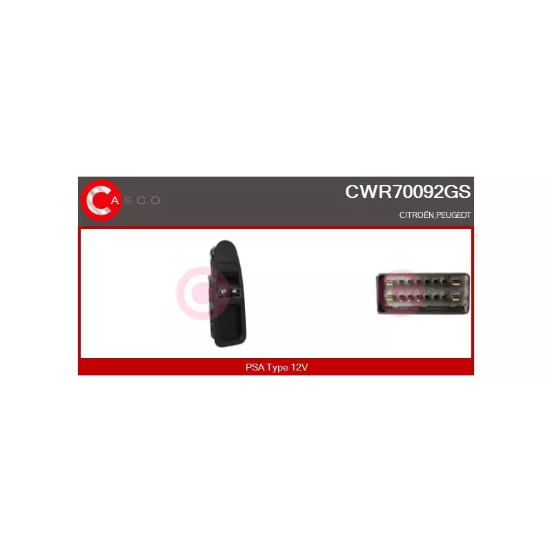 Interrupteur, lève-vitre CASCO CWR70092GS