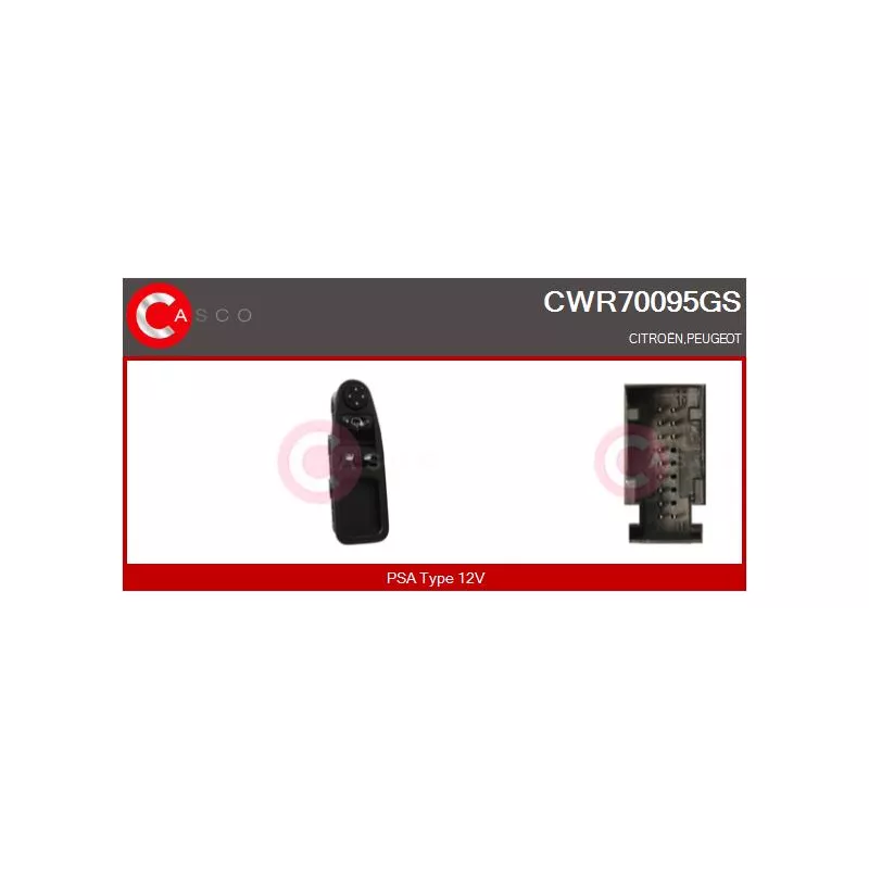 Interrupteur, lève-vitre CASCO CWR70095GS