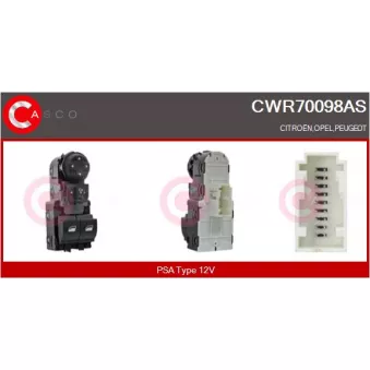 Interrupteur, lève-vitre CASCO CWR70098AS