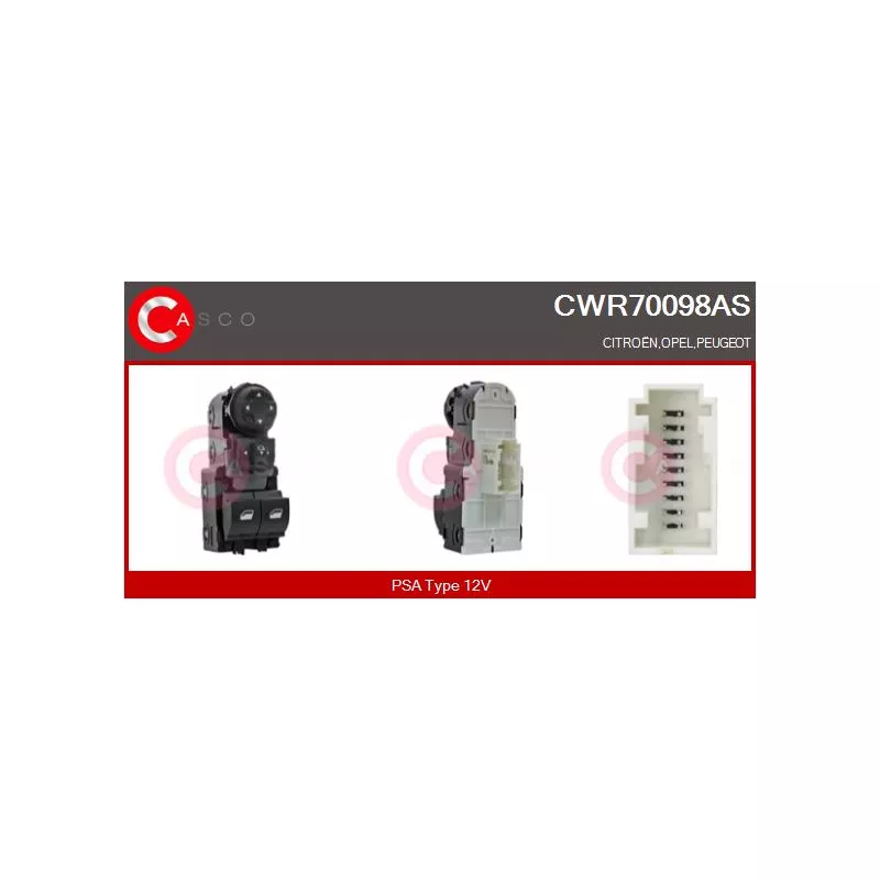 Interrupteur, lève-vitre CASCO CWR70098AS