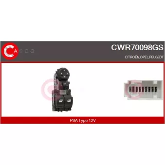 Interrupteur, lève-vitre CASCO CWR70098GS