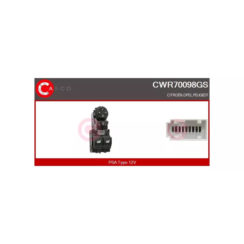Interrupteur, lève-vitre CASCO CWR70098GS
