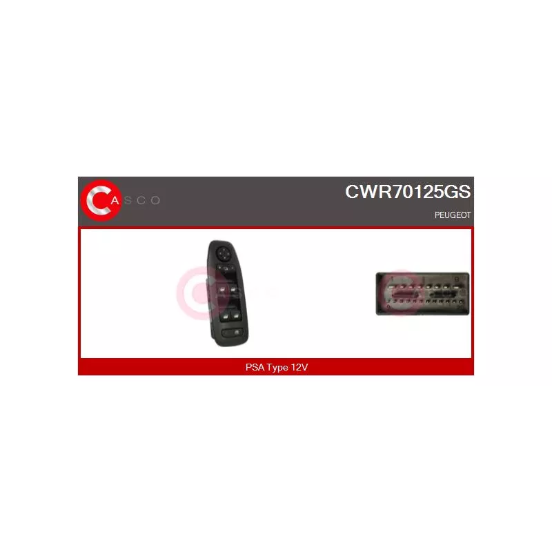Interrupteur, lève-vitre CASCO CWR70125GS
