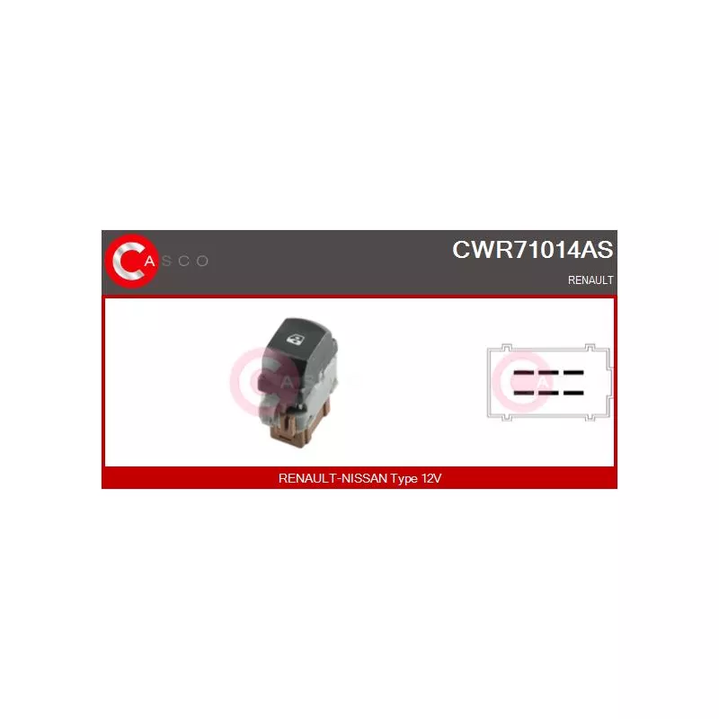 Interrupteur, lève-vitre CASCO CWR71014AS