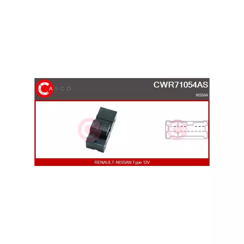 Interrupteur, lève-vitre CASCO CWR71054AS