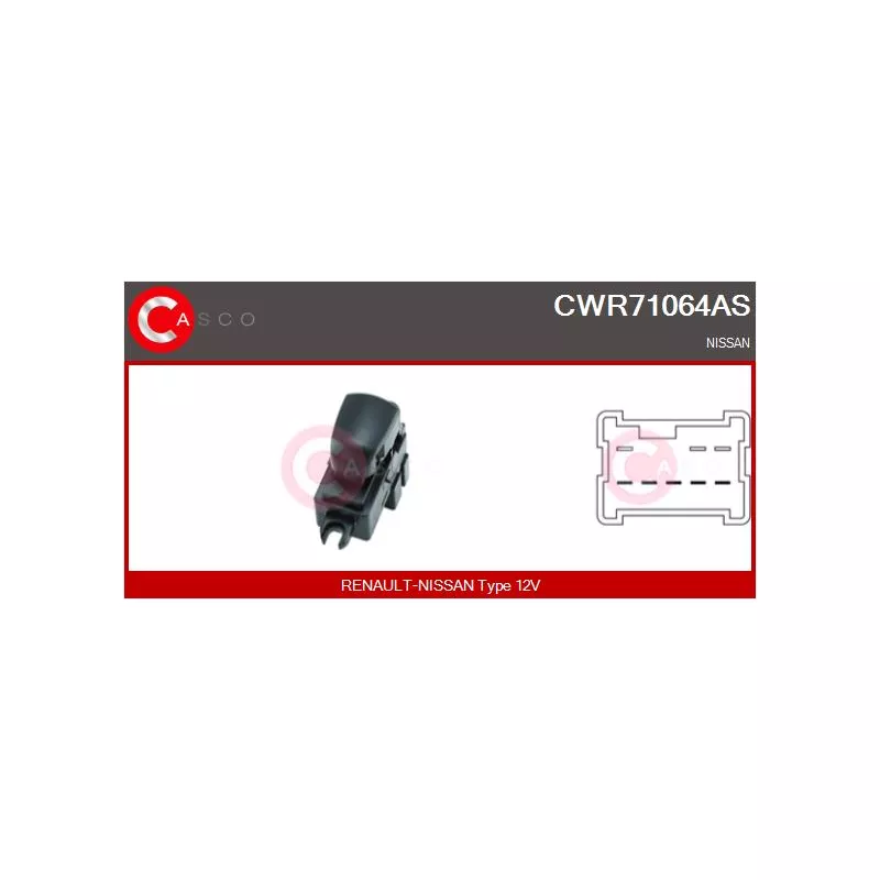 Interrupteur, lève-vitre CASCO CWR71064AS