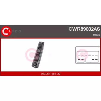 Interrupteur, lève-vitre CASCO CWR89002AS
