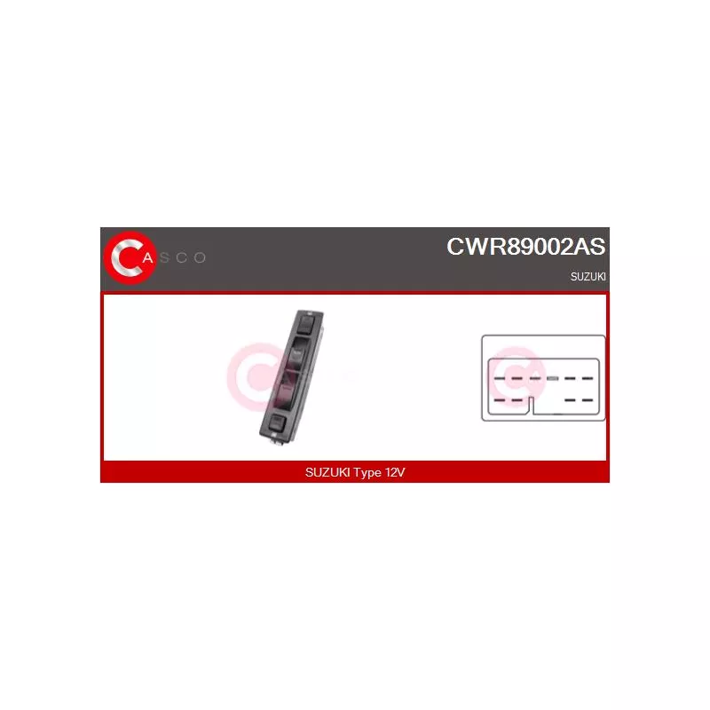 Interrupteur, lève-vitre CASCO CWR89002AS