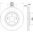 Jeu de 2 disques de frein avant HELLA PAGID 8DD 355 111-571 - Visuel 1