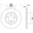 Jeu de 2 disques de frein avant HELLA PAGID 8DD 355 111-921 - Visuel 1
