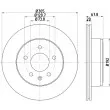 Jeu de 2 disques de frein arrière HELLA PAGID 8DD 355 112-041 - Visuel 1
