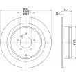 Jeu de 2 disques de frein arrière HELLA PAGID 8DD 355 115-291 - Visuel 1