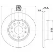 Jeu de 2 disques de frein arrière HELLA PAGID 8DD 355 116-971 - Visuel 1