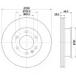 Jeu de 2 disques de frein avant HELLA PAGID 8DD 355 117-621 - Visuel 1