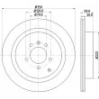 Jeu de 2 disques de frein arrière HELLA PAGID 8DD 355 118-781 - Visuel 1