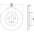 Jeu de 2 disques de frein avant HELLA PAGID 8DD 355 120-651 - Visuel 1