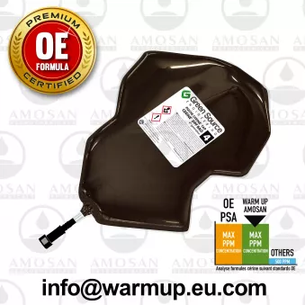 Additif, régénération du filtre à particules/à suie WARM UP AMO-PC27980
