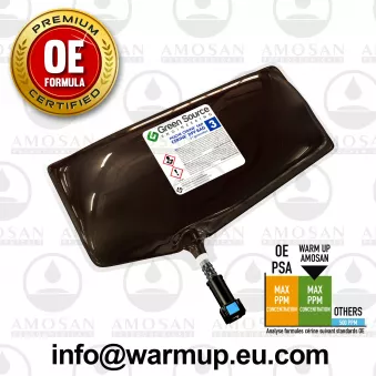 Additif, régénération du filtre à particules/à suie WARM UP
