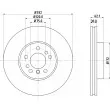 Jeu de 2 disques de frein avant HELLA PAGID 8DD 355 127-631 - Visuel 1