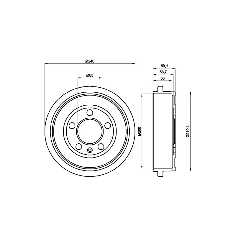 Tambour de frein HELLA PAGID 8DT 355 300-371