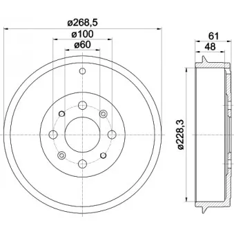Tambour de frein HELLA PAGID 8DT 355 300-651