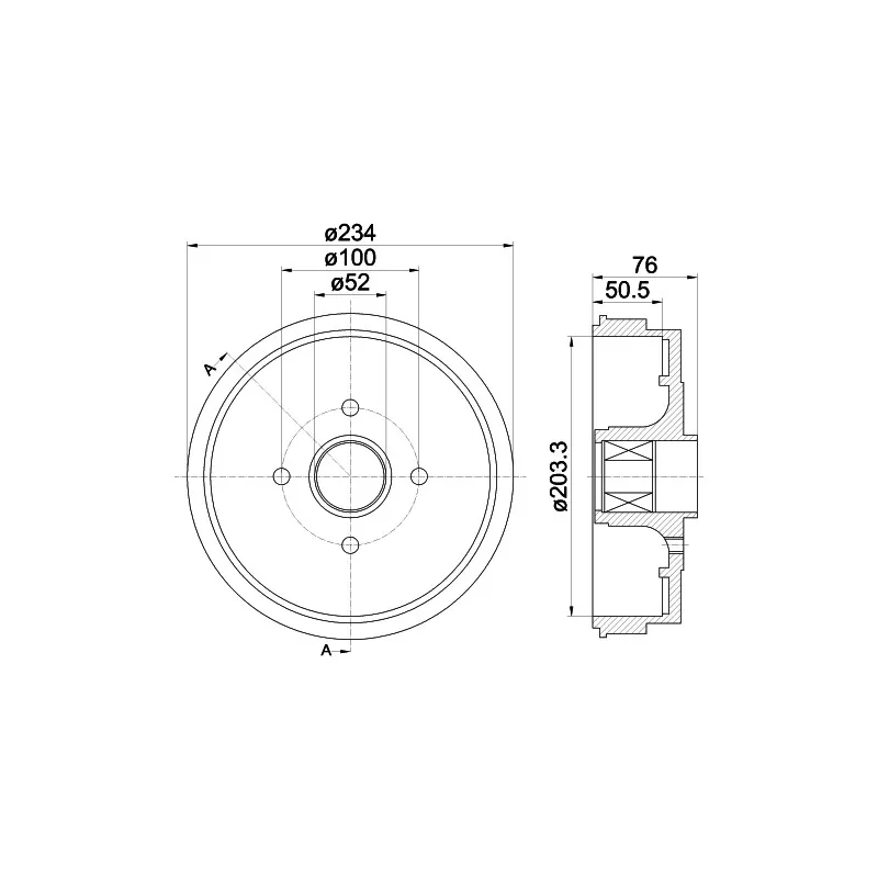 Tambour de frein HELLA PAGID 8DT 355 300-671