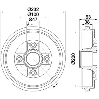 Tambour de frein HELLA PAGID 8DT 355 301-031