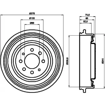 Tambour de frein HELLA PAGID 8DT 355 301-271