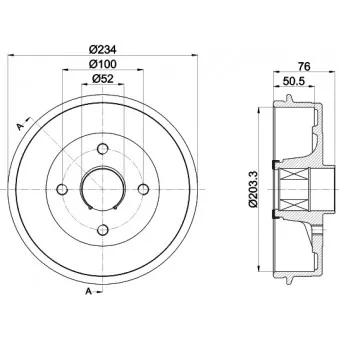 Tambour de frein HELLA PAGID 8DT 355 302-871
