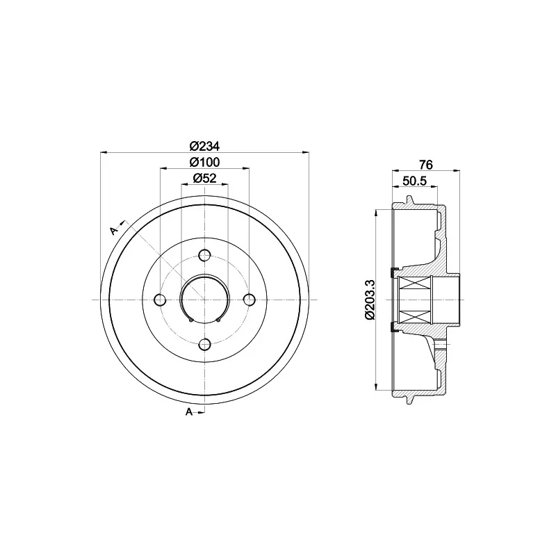 Tambour de frein HELLA PAGID 8DT 355 302-871