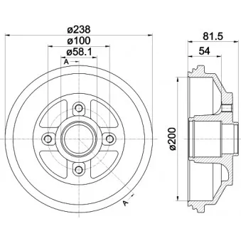 Tambour de frein HELLA PAGID 8DT 355 302-941