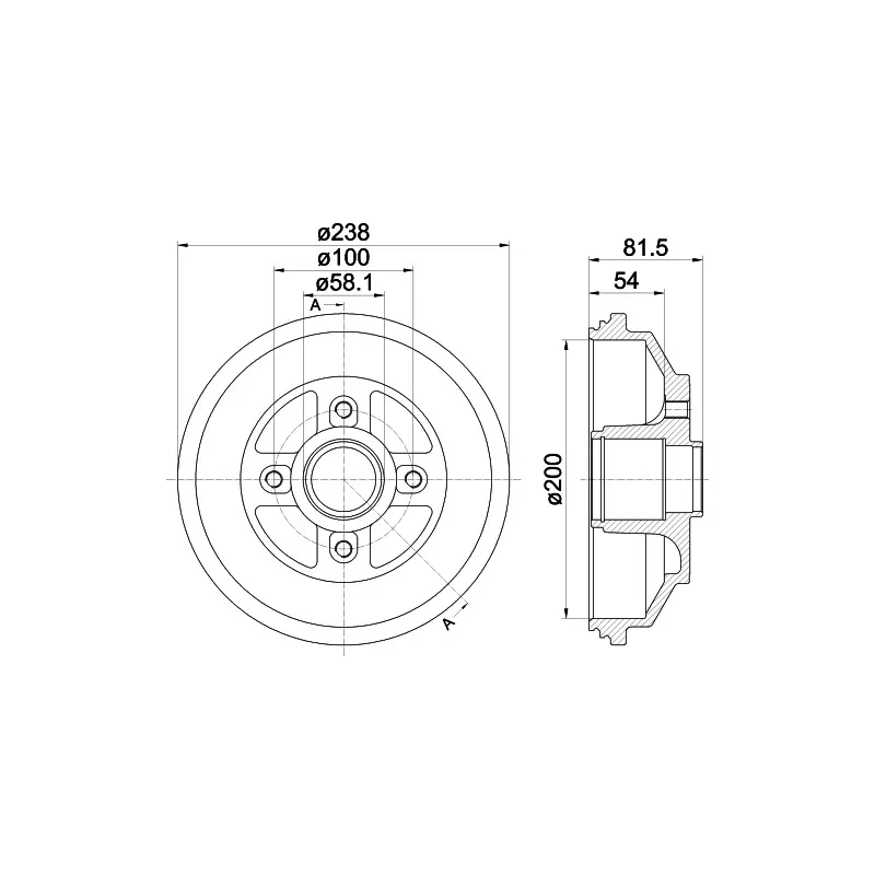 Tambour de frein HELLA PAGID 8DT 355 302-941