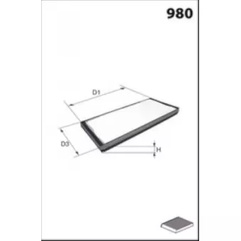 Filtre, air de l'habitacle LUCAS FILTERS LFCP380S