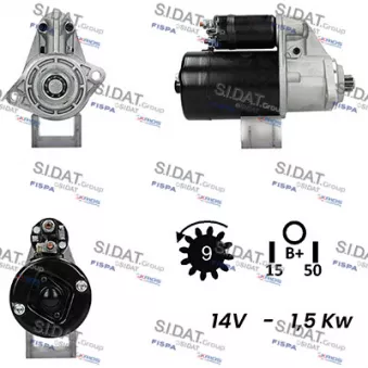 Démarreur SIDAT S12BH0258A2