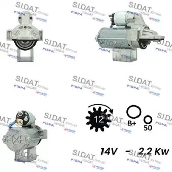 Démarreur SIDAT S12VA0482A2