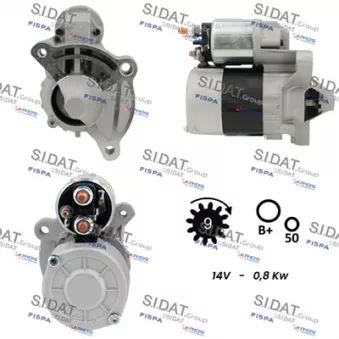Démarreur SIDAT S12VA0776A2