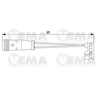 Contact d'avertissement, usure des plaquettes de frein VEMA 117478