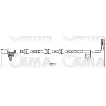 Contact d'avertissement, usure des plaquettes de frein VEMA 117480