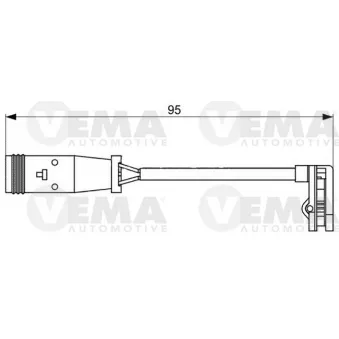 Contact d'avertissement, usure des plaquettes de frein VEMA 117489