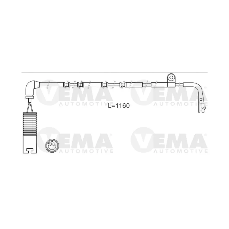 Contact d'avertissement, usure des plaquettes de frein VEMA 117490