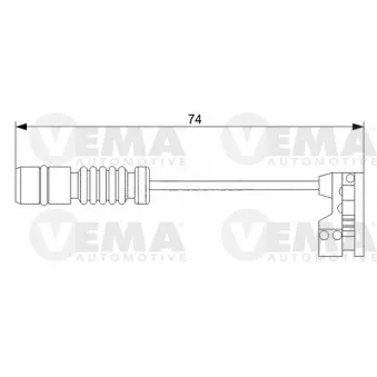 Contact d'avertissement, usure des plaquettes de frein VEMA 117500