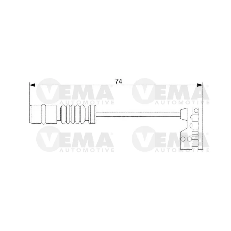 Contact d'avertissement, usure des plaquettes de frein VEMA 117500