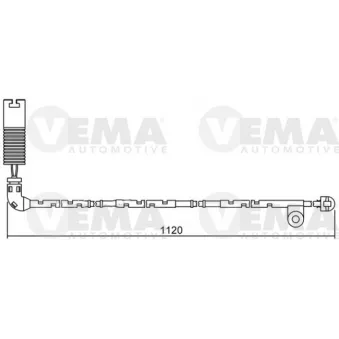 Contact d'avertissement, usure des plaquettes de frein VEMA 117502