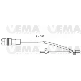 Contact d'avertissement, usure des plaquettes de frein VEMA 117504