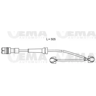 Contact d'avertissement, usure des plaquettes de frein VEMA 117505