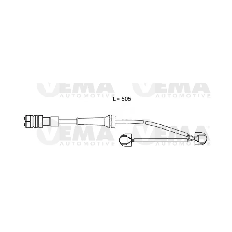 Contact d'avertissement, usure des plaquettes de frein VEMA 117505