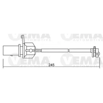 Contact d'avertissement, usure des plaquettes de frein VEMA 117506